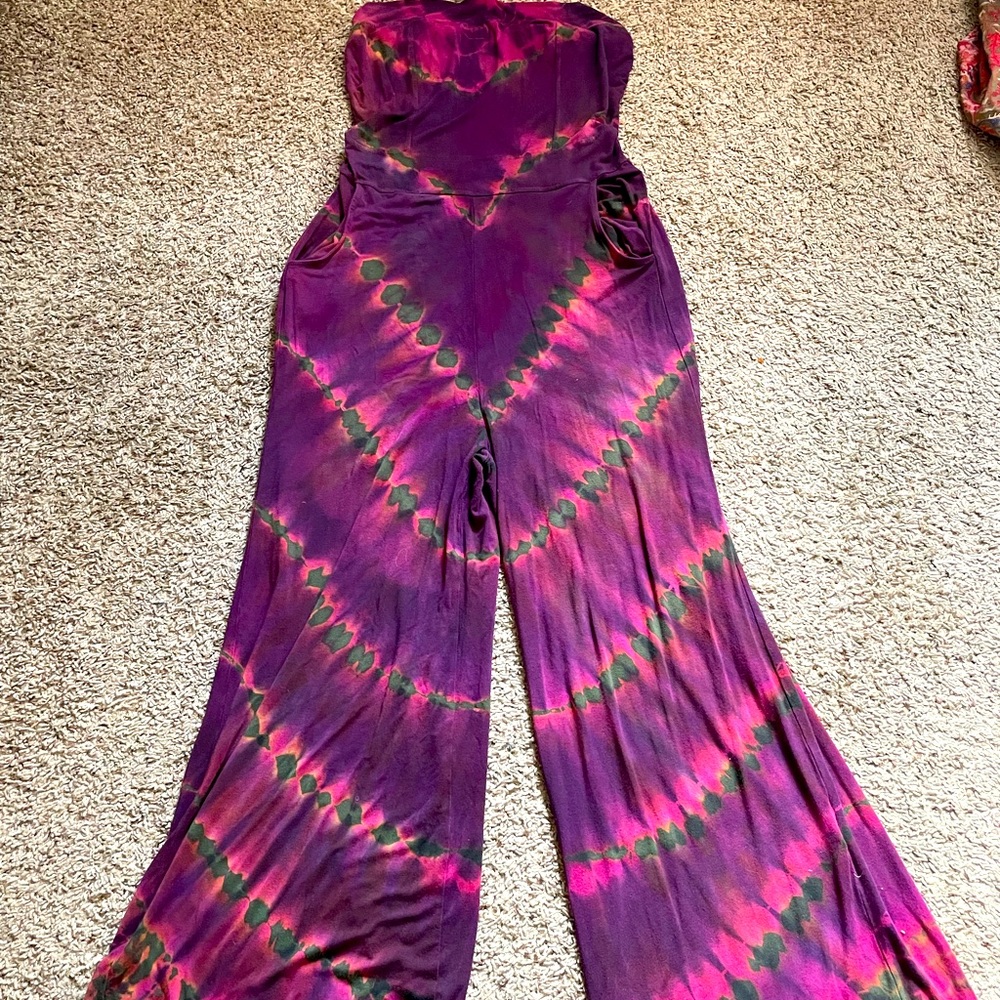 Boho tye dye jumpsuit